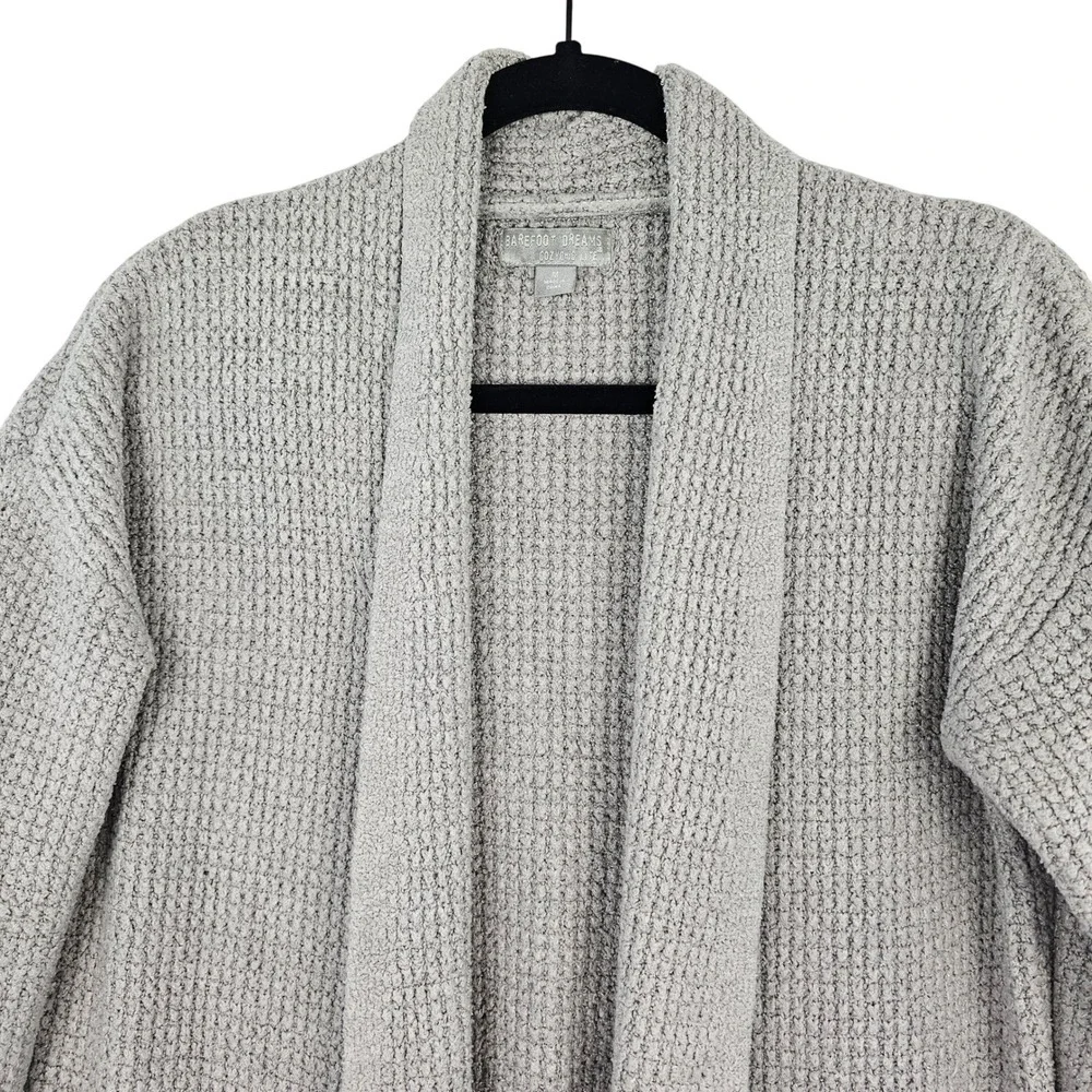 Barefoot Dreams CozyChic Lite Gray Open Front Cardigan Sweater‎